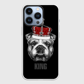 Чехол для iPhone 13 Pro с принтом Английский бульдог с короной в Курске,  |  | animals | authority | breed | bulldog | cool | crown | dog | english | fighting | head | illustration | inscription | king | muzzle | supreme | swag | авторитет | английский | бойцовый | бульдог | верховный | голова | животные | иллюстрация | король | кор