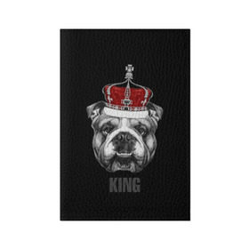 Обложка для паспорта матовая кожа с принтом Английский бульдог с короной в Курске, натуральная матовая кожа | размер 19,3 х 13,7 см; прозрачные пластиковые крепления | animals | authority | breed | bulldog | cool | crown | dog | english | fighting | head | illustration | inscription | king | muzzle | supreme | swag | авторитет | английский | бойцовый | бульдог | верховный | голова | животные | иллюстрация | король | кор