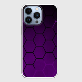 Чехол для iPhone 13 Pro с принтом Неоновая броня в Курске,  |  | abstraction | geometry | hexagon | techno | абстракция | броня | геометрия | краски | неон | неоновый | сетка | соты | стальная броня | текстура | шестигранники