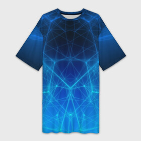 Платье-футболка 3D с принтом НЕОНОВАЯ ЗАЩИТА в Курске,  |  | abstraction | cyber | cyberpunk | future | geometry | hexagon | neon | techno | texture | абстракция | броня | геометрия | кибер | краски | неон | неоновый | сетка | соты | стальная броня | текстура | шестигранники