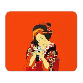 Коврик для мышки прямоугольный с принтом Японка в Курске, натуральный каучук | размер 230 х 185 мм; запечатка лицевой стороны | Тематика изображения на принте: brunette | ceremony | culture | east | flowers | geisha | hairstyle | japan | japanese woman | kimono | makeup | tea | traditions | брюнетка | восток | кимоно | культура | макияж | прическа | традиции | цветы | церемония | чай | чайная | япония | 