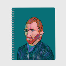 Тетрадь с принтом Ван Гог в Курске, 100% бумага | 48 листов, плотность листов — 60 г/м2, плотность картонной обложки — 250 г/м2. Листы скреплены сбоку удобной пружинной спиралью. Уголки страниц и обложки скругленные. Цвет линий — светло-серый
 | art | artist | background | beard | creativity | face | impressionism | look | man | picture | portrait | purple | red | van gogh | борода | ван | взгляд | гог | импрессионизм | искусство | картина | лицо | мужчина | портрет | рыжий | творчество | фиолето