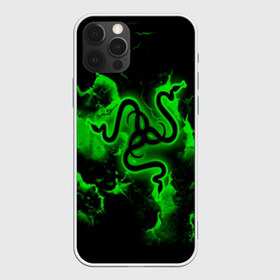 Чехол для iPhone 12 Pro Max с принтом RAZER в Курске, Силикон |  | Тематика изображения на принте: game | razer | texture | зеленый | игровое лого | игромания | игры | рэйзер | текстуры