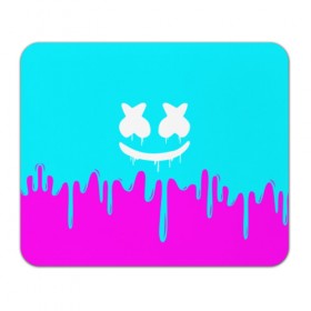 Коврик для мышки прямоугольный с принтом MARSHMELLO в Курске, натуральный каучук | размер 230 х 185 мм; запечатка лицевой стороны | Тематика изображения на принте: colors | dj | marshmello | paints | usa | америка | брызги | клубная музыка | краска | маршмелло | музыка | музыкант