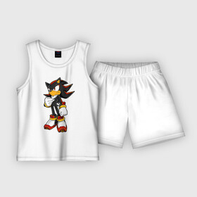 Детская пижама с шортами хлопок с принтом Shadow Sonic (3) в Курске,  |  | sega | shadow | sonic | sonic x | x | ежик | игра | наклз | сега | скорость | соник | тейлз | тэйлз | шедоу