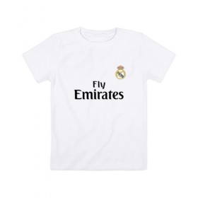 Детская футболка хлопок с принтом MARCELO REAL в Курске, 100% хлопок | круглый вырез горловины, полуприлегающий силуэт, длина до линии бедер | marcelo | real | real madrid | марсело | реал | реал мадрид