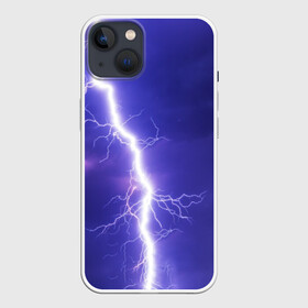 Чехол для iPhone 13 с принтом Молния. в Курске,  |  | Тематика изображения на принте: вспышка | интересная | молния | небо | необычная | прикольная | яркая