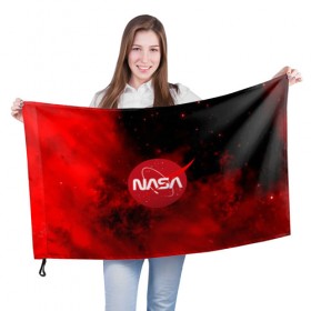 Флаг 3D с принтом NASA в Курске, 100% полиэстер | плотность ткани — 95 г/м2, размер — 67 х 109 см. Принт наносится с одной стороны | galaxy | nasa | nebula | space | star | абстракция | вселенная | галактика | звезда | звезды | космический | наса | планеты
