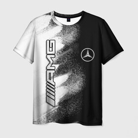 Мужская футболка 3D с принтом Mercedes в Курске, 100% полиэфир | прямой крой, круглый вырез горловины, длина до линии бедер | amg | mercedes | авто | автомобиль | иномарка | логотип | машина | мерседес | текстура