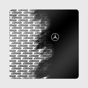 Магнит виниловый Квадрат с принтом Mercedes в Курске, полимерный материал с магнитным слоем | размер 9*9 см, закругленные углы | amg | mercedes | авто | автомобиль | иномарка | логотип | машина | мерседес | текстура