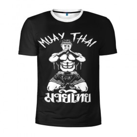 Мужская футболка 3D спортивная с принтом Muay Thai в Курске, 100% полиэстер с улучшенными характеристиками | приталенный силуэт, круглая горловина, широкие плечи, сужается к линии бедра | Тематика изображения на принте: fight | muay thai | thai boxing | ufc | бокс | ката | кикбоксин | лаос | лоу кик | муай | мьянма | поединок | таиланд | тай | тайский | таолу