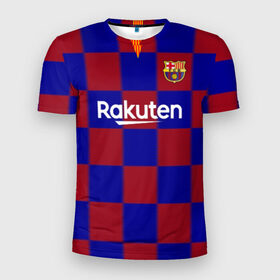 Мужская футболка 3D спортивная с принтом Barcelona Messi в Курске, 100% полиэстер с улучшенными характеристиками | приталенный силуэт, круглая горловина, широкие плечи, сужается к линии бедра | Тематика изображения на принте: barca | fc barca | fc barcelona | барса | лионель месси | мадрид барселона | фк барселона | форма барселоны | форма месси | футбольная форма | юнайтед барселона