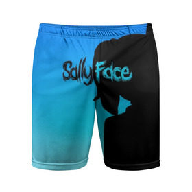 Мужские шорты 3D спортивные с принтом Sally Face (Силуэт). в Курске,  |  | 