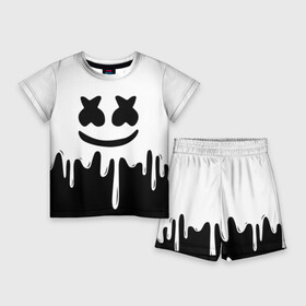 Детский костюм с шортами 3D с принтом MELLO BLACK x WHITE  MARSHMELLO в Курске,  |  | colors | dj | marshmello | paints | usa | абстракция | америка | звезда | клубная музыка | космический | краски | маршмелло | музыка | музыкант