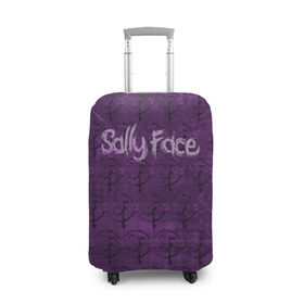 Чехол для чемодана 3D с принтом Sally Face (Pattern). в Курске, 86% полиэфир, 14% спандекс | двустороннее нанесение принта, прорези для ручек и колес | 