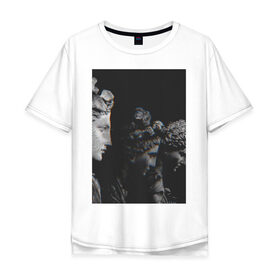 Мужская футболка хлопок Oversize с принтом SINGULARITY #1 в Курске, 100% хлопок | свободный крой, круглый ворот, “спинка” длиннее передней части | квадрат | мода | сатуя | чёрно белое
