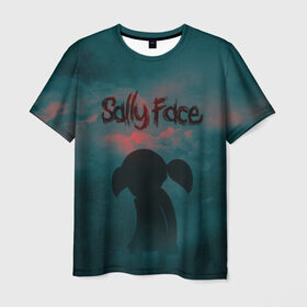 Мужская футболка 3D с принтом Sally Face (Силуэт). в Курске, 100% полиэфир | прямой крой, круглый вырез горловины, длина до линии бедер | Тематика изображения на принте: face | game | horror | larry | sally | sally face | sanity s fall | игра | ларри | мальчик с протезом | салли | салли фейс | ужасы