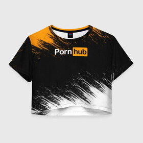 Женская футболка Cropp-top с принтом Порно (1) в Курске, 100% полиэстер | круглая горловина, длина футболки до линии талии, рукава с отворотами | brazzers | браззерс | порхаб