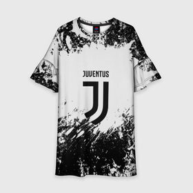 Детское платье 3D с принтом Juventus в Курске, 100% полиэстер | прямой силуэт, чуть расширенный к низу. Круглая горловина, на рукавах — воланы | italia | juve | juventus | sport | италия | спорт | спортивная форма | футбол | футбольный | чемпионат | ювентус
