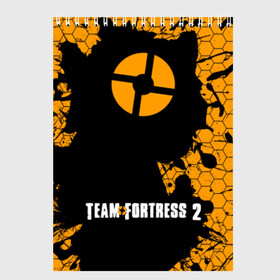 Скетчбук с принтом TEAM FORTRESS 2 в Курске, 100% бумага
 | 48 листов, плотность листов — 100 г/м2, плотность картонной обложки — 250 г/м2. Листы скреплены сверху удобной пружинной спиралью | team fortress | team fortress 2 | вещи team fortress 2 | игра team fortress 2 | тим 2. | тим фортресс | тим фортресс 2 | фортресс 2