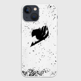 Чехол для iPhone 13 mini с принтом Черный логотип Хвост Феи на белом в Курске,  |  | fairy tail | акнология | грей | демон | зереф | игнил | люси хартфилия | мавис вермилион | маг | маги | манга | нацу | нацу драгнил | сердце гримуара | тартарос | хвост феи | хэппи | эльза скарлет