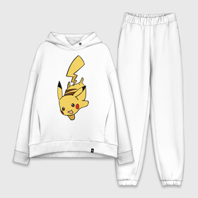 Женский костюм хлопок Oversize с принтом Радостный Пикачуха в Курске,  |  | detective pikachu | pikachu | pokeball | pokemon | детектив пикачу | пикачу | покебол | покемон