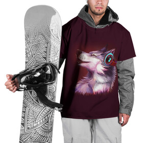 Накидка на куртку 3D с принтом Волк в Курске, 100% полиэстер |  | Тематика изображения на принте: волк | животные | игры | музыка | наушники | собака | хаски