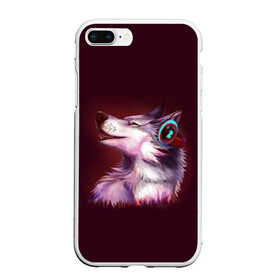 Чехол для iPhone 7Plus/8 Plus матовый с принтом Волк в Курске, Силикон | Область печати: задняя сторона чехла, без боковых панелей | волк | животные | игры | музыка | наушники | собака | хаски