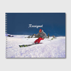 Альбом для рисования с принтом Rossignol в Курске, 100% бумага
 | матовая бумага, плотность 200 мг. | france | movement | rossignol | snow | speed | вершина | горные лыжи | горы | движение | скорость | снег | франция
