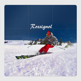 Магнитный плакат 3Х3 с принтом Rossignol в Курске, Полимерный материал с магнитным слоем | 9 деталей размером 9*9 см | france | movement | rossignol | snow | speed | вершина | горные лыжи | горы | движение | скорость | снег | франция