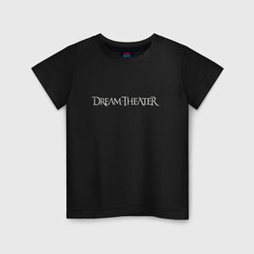 Детская футболка хлопок с принтом Dream Theater logo в Курске, 100% хлопок | круглый вырез горловины, полуприлегающий силуэт, длина до линии бедер | dream theater | dt | goth | gothic | metal | music | rock | готика | метал | рок | симфони метал