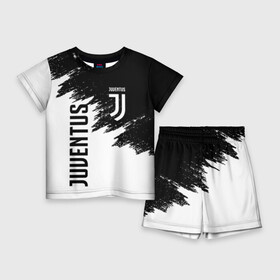 Детский костюм с шортами 3D с принтом JUVENTUS  ЮВЕНТУС в Курске,  |  | black and white | cr7 | fc | football | football club | juve | juventus | ronaldo | sport | роналдо | спорт | спортивные | униформа | фирменные цвета | фк | футбол | футбольный клуб | черно белый | ювентус