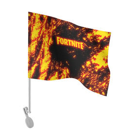 Флаг для автомобиля с принтом FORTNITE FIRE STORM в Курске, 100% полиэстер | Размер: 30*21 см | 2019 | armor | armour | cybersport | esport | fire | flame | fortnite | game | llama | logo | броня | игра | киберспорт | лама | огонь | фиолетовый | фирменные цвета | фортнайт