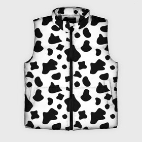 Мужской жилет утепленный 3D с принтом Корова в Курске,  |  | animal | black white | cow | pattern | животное | кавай | корова | паттерн | пятна | черно белое