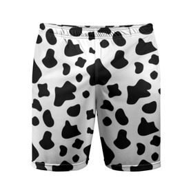 Мужские шорты 3D спортивные с принтом Корова в Курске,  |  | animal | black white | cow | pattern | животное | кавай | корова | паттерн | пятна | черно белое