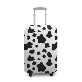 Чехол для чемодана 3D с принтом Корова в Курске, 86% полиэфир, 14% спандекс | двустороннее нанесение принта, прорези для ручек и колес | animal | black white | cow | pattern | животное | кавай | корова | паттерн | пятна | черно белое