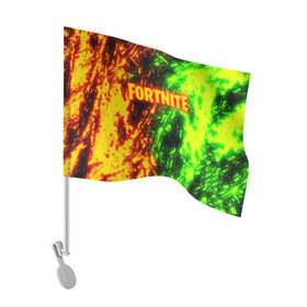 Флаг для автомобиля с принтом FORTNITE TOXIC FLAME в Курске, 100% полиэстер | Размер: 30*21 см | 2019 | cybersport | esport | fire | flame | fortnite | game | logo | toxic flame | броня | игра | киберспорт | огонь | фиолетовый | фирменные цвета | фортнайт