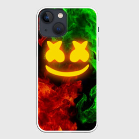 Чехол для iPhone 13 mini с принтом MARSHMELLO TOXIC | МАРШМЕЛЛО ТОКСИК в Курске,  |  | dj | fire | flame | marshmello | toxic flame | usa | америка | клубная музыка | маршмелло | музыка | музыкант | огонь