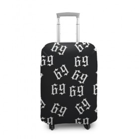 Чехол для чемодана 3D с принтом 69 в Курске, 86% полиэфир, 14% спандекс | двустороннее нанесение принта, прорези для ручек и колес | 6ix9ine | bebe | daniel hernandez | rap | stoopid | tekashi | рэп | сикснайн | текаши