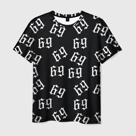 Мужская футболка 3D с принтом 69 в Курске, 100% полиэфир | прямой крой, круглый вырез горловины, длина до линии бедер | 6ix9ine | bebe | daniel hernandez | rap | stoopid | tekashi | рэп | сикснайн | текаши