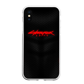 Чехол для iPhone XS Max матовый с принтом КОСТЮМ CYBERPUNK 2077 в Курске, Силикон | Область печати: задняя сторона чехла, без боковых панелей | Тематика изображения на принте: abstraction | cyber | cyberpunk | cyberpunk 2077 | future | geometry | hack | hexagon | neon | night city | samurai | sci | techno | texture | абстракция | андроиды | безумие | броня | будущее | геометрия | кибер | краски | логотип | неон | неоновый | роб