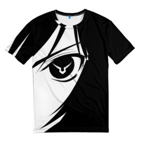 Мужская футболка 3D с принтом Code Geass (Глаз Лелуша). в Курске, 100% полиэфир | прямой крой, круглый вырез горловины, длина до линии бедер | аниме | глаз лелуша | знак гиаса | код гиас | силуэт | эмблема
