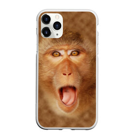 Чехол для iPhone 11 Pro Max матовый с принтом Обезьяна в Курске, Силикон |  | голова | животные | мартышка | мордочка | обезьяна | открытый | прикол | природа | рот | юмор