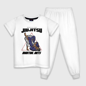 Детская пижама хлопок с принтом Джиу-джитсу в Курске, 100% хлопок |  брюки и футболка прямого кроя, без карманов, на брюках мягкая резинка на поясе и по низу штанин
 | jiu jitsu | джиу джитсу | джиу джицу