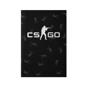 Обложка для паспорта матовая кожа с принтом CS GO (1) в Курске, натуральная матовая кожа | размер 19,3 х 13,7 см; прозрачные пластиковые крепления | Тематика изображения на принте: counter strike | cs | cs go | go | half life | valve | контер страйк | кс | кс го