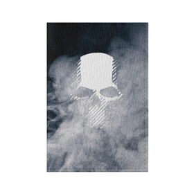 Обложка для паспорта матовая кожа с принтом  GHOST RECON  в Курске, натуральная матовая кожа | размер 19,3 х 13,7 см; прозрачные пластиковые крепления | breakpoint | ghost recon | ghost recon breakpoint | logo | mask | skell technology | tom clancys | tom clancys ghost recon breakpoint | wildlands | лого | маска