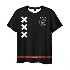 Мужская футболка 3D с принтом Ajax Amsterdam в Курске, 100% полиэфир | прямой крой, круглый вырез горловины, длина до линии бедер | ajax | амстердам | аякс | футбол