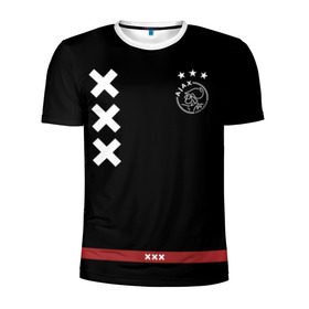 Мужская футболка 3D спортивная с принтом Ajax Amsterdam в Курске, 100% полиэстер с улучшенными характеристиками | приталенный силуэт, круглая горловина, широкие плечи, сужается к линии бедра | ajax | амстердам | аякс | футбол