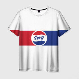 Мужская футболка 3D с принтом Sexy в Курске, 100% полиэфир | прямой крой, круглый вырез горловины, длина до линии бедер | Тематика изображения на принте: cola | pepsi | кола | пепси