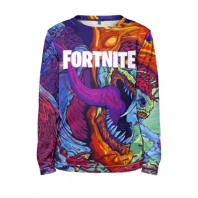 Детский лонгслив 3D с принтом FORTNITE HYPERBEAST в Курске, 100% полиэстер | длинные рукава, круглый вырез горловины, полуприлегающий силуэт
 | 2019 | armor | armour | cybersport | esport | fortnite | game | hyperbeast | logo | monster | season 9 | skin | броня | игра | киберспорт | сезон 9 | фиолетовый | фортнайт